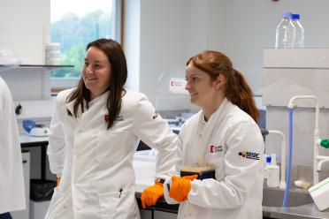 Ashleigh Lister and Charlotte Utting from the Technology Development Group at the Earlham Institute