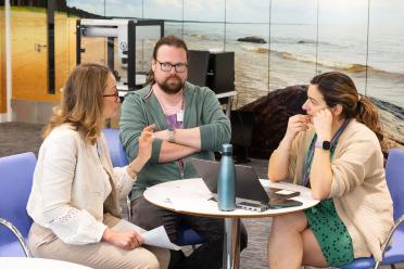 Prof Irene Paptheodorou, with Dr Felix Shaw and Dr Liliya Serazetdinova