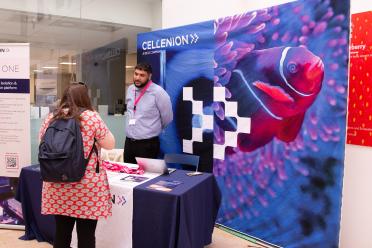 Sponsors Cellenion with their stand at the EI Single-Cell Symposium