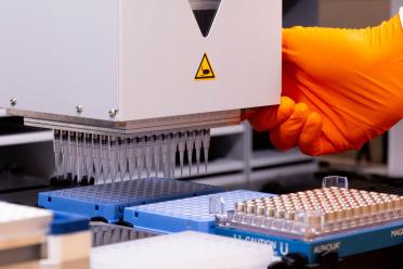 TECAN automated liquid handling platform in the sequencing labs at the Earlham Institute